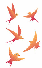 This summer birds vector set brings a touch of tropical and cheerfulness to your projects. Suitable for various design purposes.