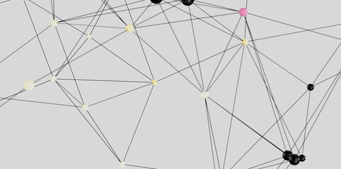 Obraz premium Stock photo of abstract network connection. Dots and lines.
