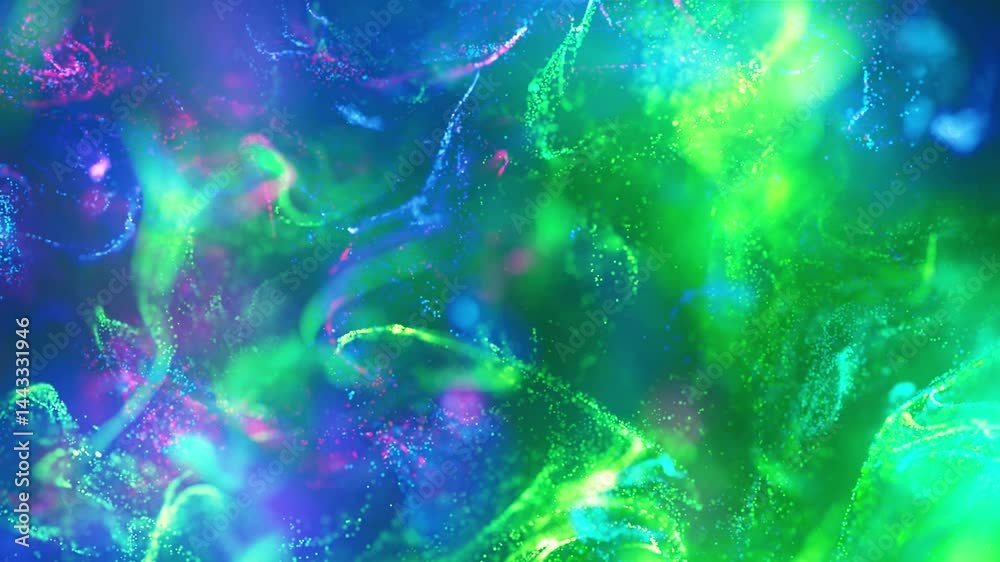 Wall mural particle wave background animation | flowing energy field in motion