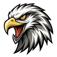 Obraz premium Powerful eagle head illustration