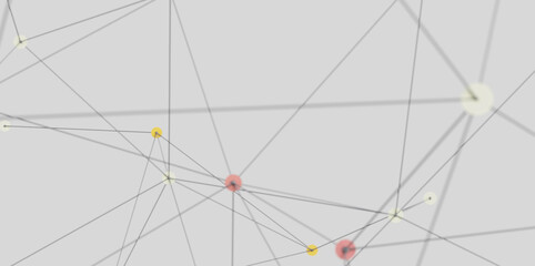 Modern abstract background with connected dots and lines. Network, technology, connection concept.