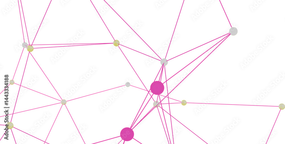 Leinwandbilder stock photo of an abstract network graphic with connected nodes. perfect for technology, communicati