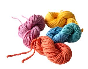 A Vibrant Collection of Yarn Cakes, Multicolored, Texturized, and Ready for Creative Knitting and Crochet Projects, Providing Inspiration and Joy