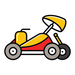 Go cart icon isolated on white background