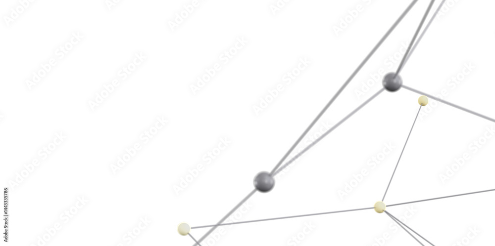 Leinwandbilder Modern abstract background with connected dots and lines. Ideal for technology, network, and connection concepts.