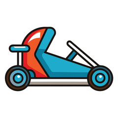 Go cart icon isolated on white background