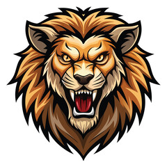 Fototapeta premium Angry lion head graphic