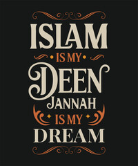 Happy Muharram Islamic New Year vector, simple, poster, and retro T-shirt design.