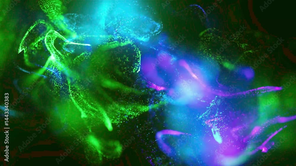 Wall mural particle wave background animation | flowing energy field in motion