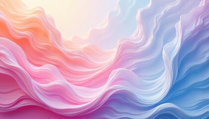 Obraz premium Abstract pastel background, swirling shapes, soft gradients, trendy, backdrop