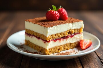Classic tiramisu dessert, layered and delicious , dessert, background, photography