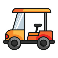 Golf cart icon isolated on white background