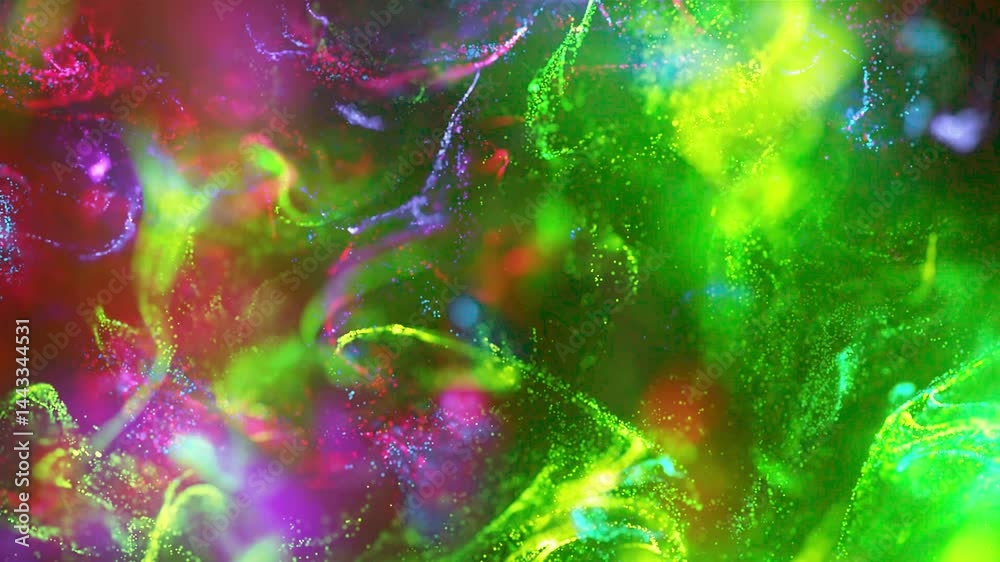 Wall mural particle wave background animation | flowing energy field in motion
