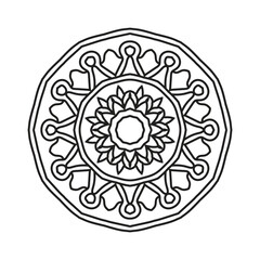Intricate Mandala Art Illustration for Yoga and Meditation Design
