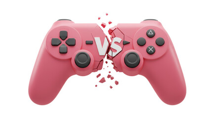 Isolated Broken Pink Game Controller © Nicolas