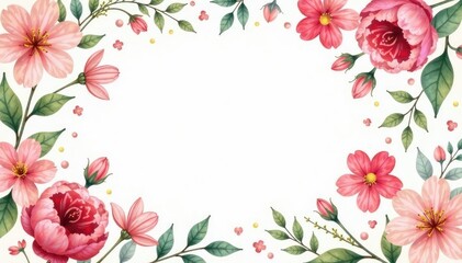 Delicate watercolor floral pattern, perfect for spring flyers , design element, flower