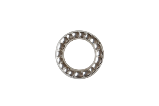 Captivating circular composition featuring a delicate ring of bubbles against a stark background, evoking a sense of purity and minimalist elegance