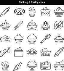 Collection of Baking and Pastry Icons
