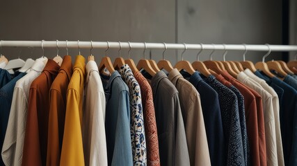 clothes on hangers
