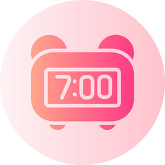 digital clock gradient icon