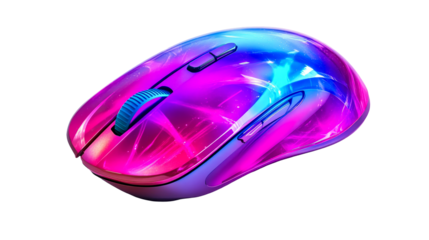 Gaming Mouse, colorful peripheral, cut out transparent
