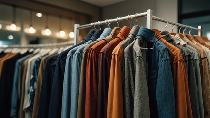 clothes on hangers