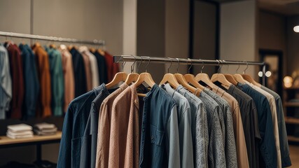 clothes on hangers