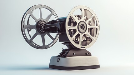Obraz premium Classic film projector showing antique technology
