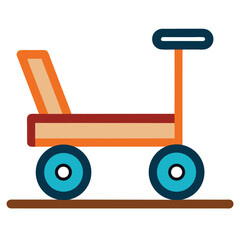 Handcar icon isolated on white background