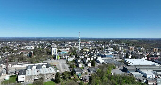 Velberter telecommunications tower also called Telebert. Antenna, tower, structure, broadcasting tower building.