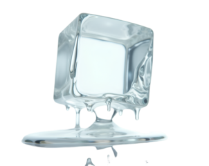 Captivating translucent cube with smoothed edges on dark surface, a fusion of contemporary art and minimalist design providing a unique visual experience, conceptual imagery