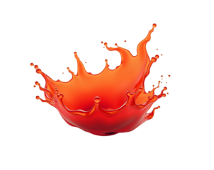 Captivating Vermilion Cascade, A Dynamic Splash of Color Frozen in Time, Ideal for Adding a Bold and Vibrant Touch to Design Projects