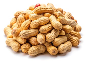 Obraz premium Peanuts isolated on white background