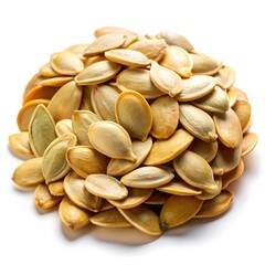 Pumpkin seeds isolated on white background