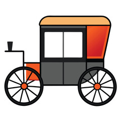 Hansom cab icon isolated on white background