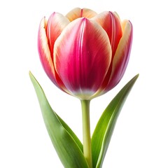 Naklejka premium pink tulip isolated on white