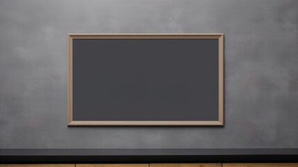 blank blackboard with chalk