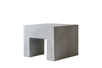 Contemporary Concrete Side Table with Smooth Finish, Minimalist Design, Perfect for Modern Interiors, Studio Shot, Isolated on a Clean, Simple Background