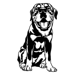 Rottweiler Dog Breed - Pet Vector Cut file, Dog Silhouette Stencil - Cricut file