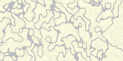 Abstract geometric vector illustration wavy black and white contour line topographic design.