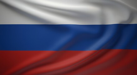 Fototapeta premium Flag of Russia waving in the wind