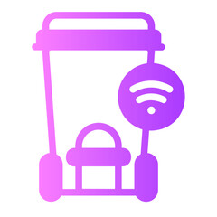Trash  gradient icon