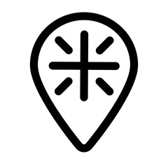 Obraz premium Pin mark icon