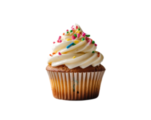 Delightful Cupcake with Creamy Frosting and Vibrant Sprinkles a Sweet Indulgence for Celebrations and Treats Capturing the Essence of Bakery Confectionery