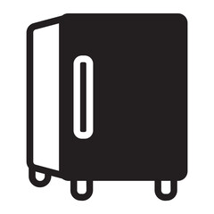 smart fridge glyph icon