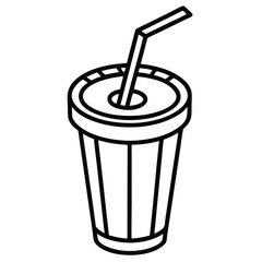 Water Bottle and Flask Canteen, thermos, collapsible water container Vector silhouette line art 