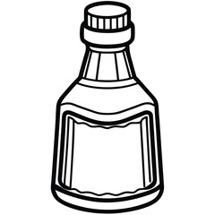 Water Bottle and Flask Canteen, thermos, collapsible water container Vector silhouette