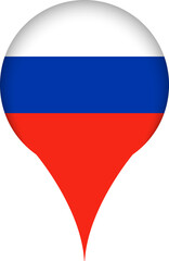 Russia Flag Marker Icon
