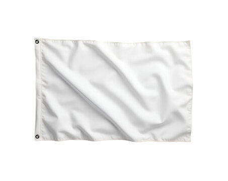 Detailed image showcasing the flowing fabric of a pristine white flag against a solid backdrop, perfect for versatile graphic applications and design mockups