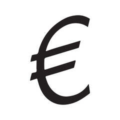 Obraz premium Euro currency icon. Euro symbol icon silhouette vector illustration design on white background